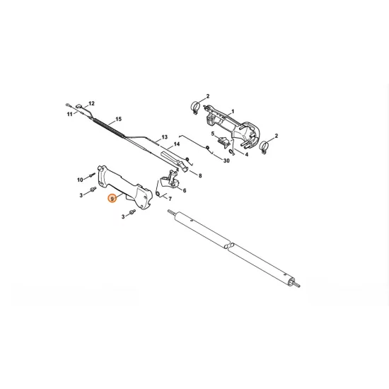 STIHL  Połówka okładziny rękojeści - strona zewnętrzna 4137 791 0800